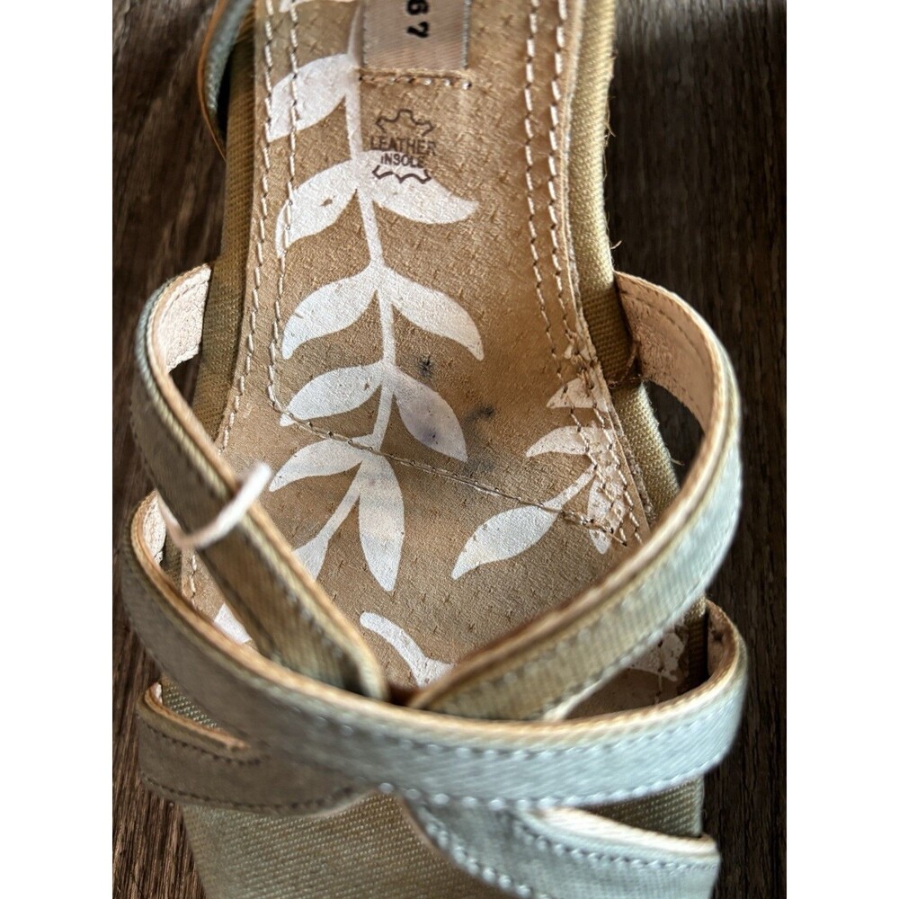 MTNG Wedge Sandals Womens Mint Green Size Espadrille EU 39 US 8.5 Open Toe Shoe - Picture 3 of 8